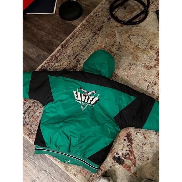 Logo 7 Philadelphia Eagles vintage winter jacket fits medium sized men’s large - Picture 3 of 6